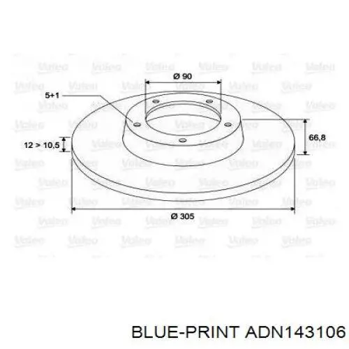 ADN143106 Blue Print Дискові гальма