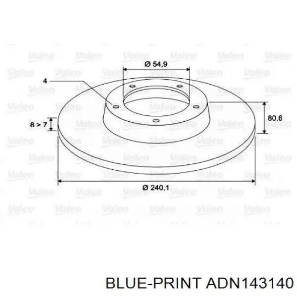 Задні дискові гальма Blue Print ADN143140 ціна, від 39.18 USD