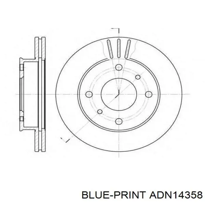 Диск гальмівний передній ABS 16064