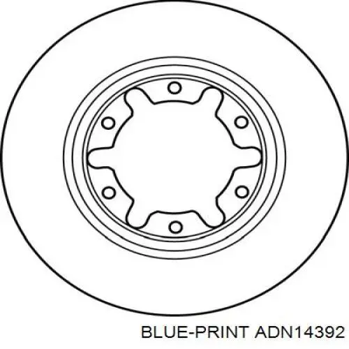 Диск гальмівний передній Blue Print ADN14392