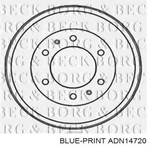 Барабан гальмівний задній Blue Print ADN14720
