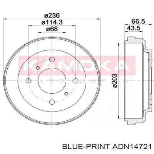 Барабан гальмівний задній Rider RD2625DB4349 ціна, від 39.33 USD