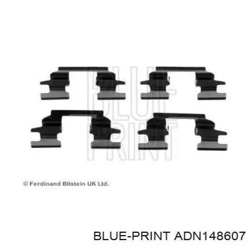 ADN148607 Blue Print Комплект пружинок кріплення дискових колодок, задніх