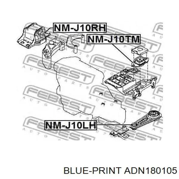 Права подушка двигуна Kautek NIEM002 ціна, від 38.30 USD