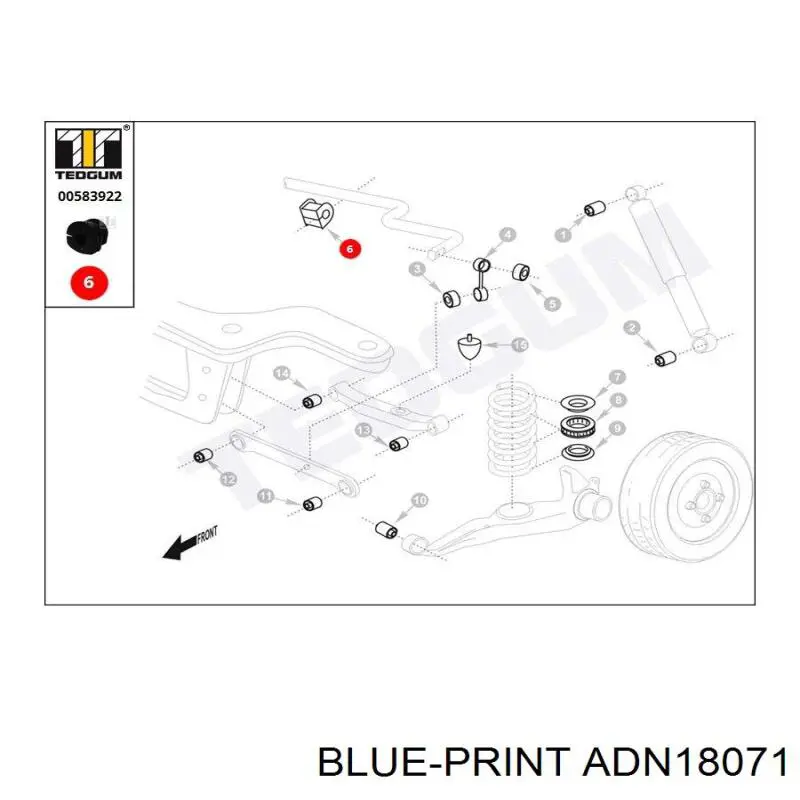 Купити 54613JD17A Renault (RVI) Опора стабілізатора