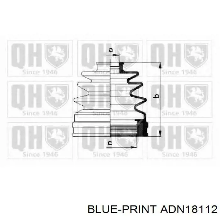 Купити ADN18112 Blue Print Пильник шарніра кутових швидкостей внутрішній передній