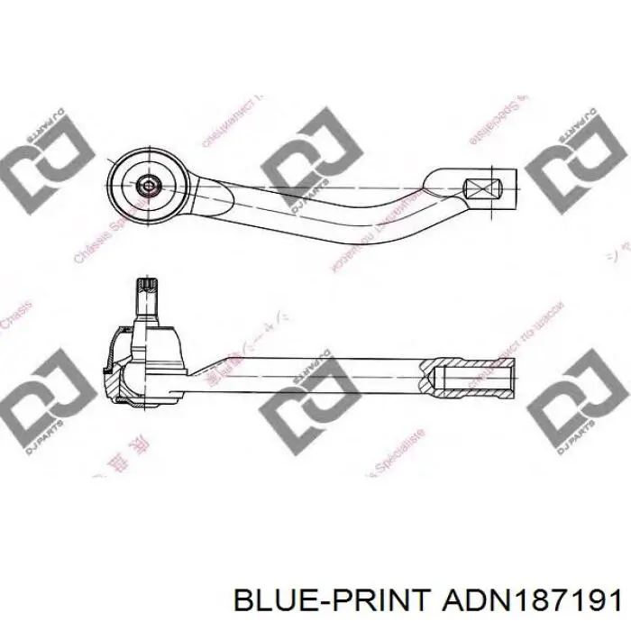 Накінечник рульової тяги, зовнішній Blue Print ADN187191