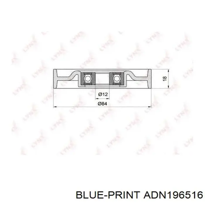 Ролик приводного ременя, паразитний Blue Print ADN196516 ціна, від 18.26 USD