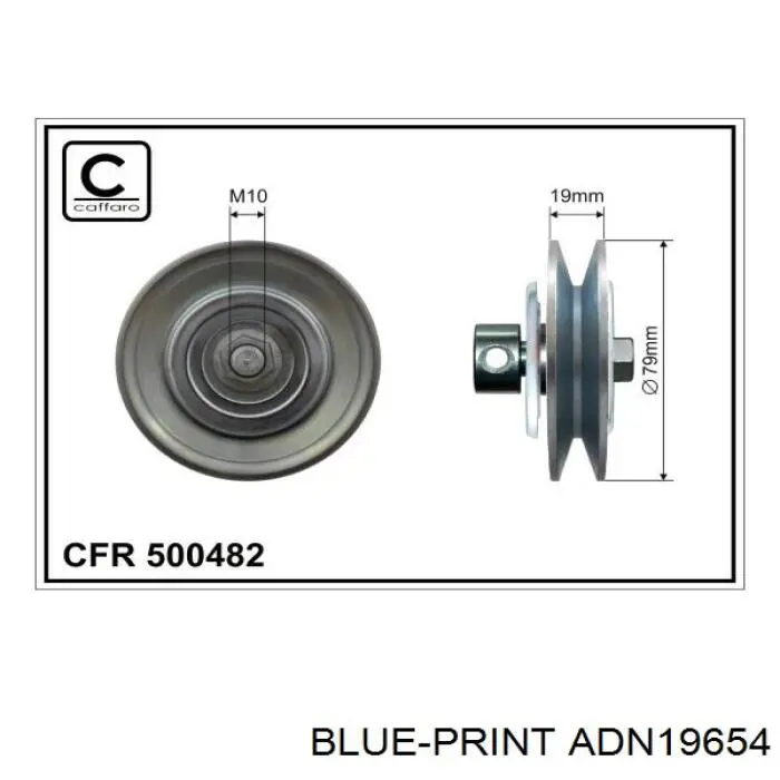 Купити ADN19654 Blue Print Ролик приводного ременя, паразитний