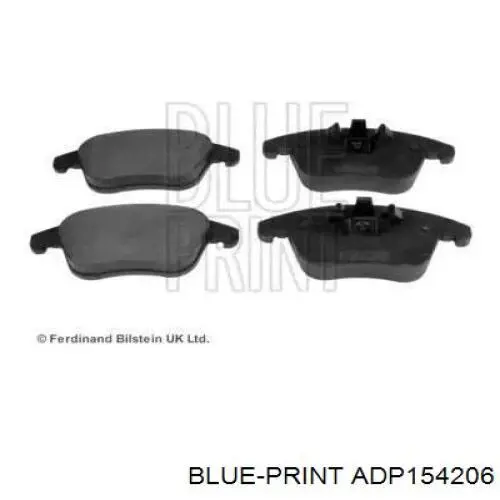 Гальмівні колодки Blue Print ADP154206 ціна, від 25.62 USD