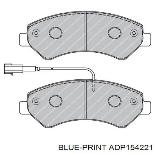ADP154221 Blue Print Передні гальмівні колодки