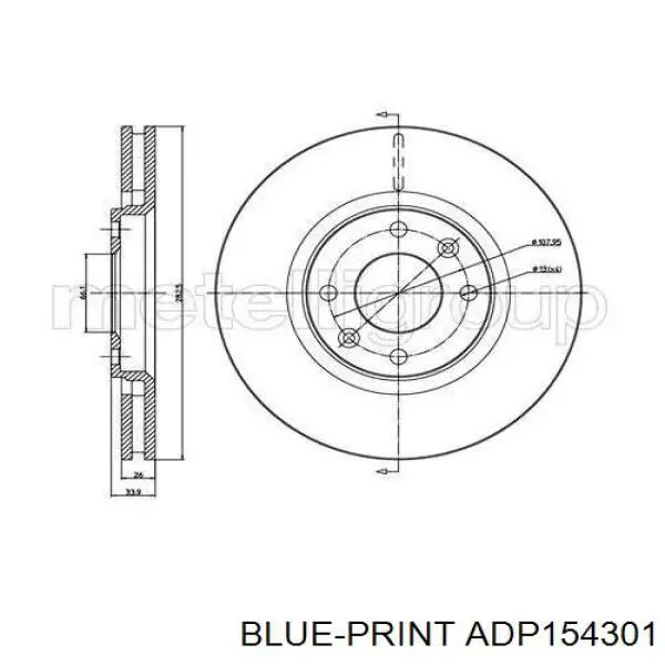 ADP154301 Blue Print Гальмо дискове переднє