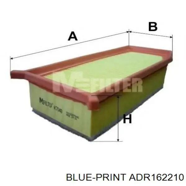 ADR162210 Blue Print Повітряний фільтр двигуна