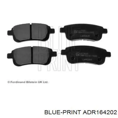 Задні дискові колодки Blue Print ADR164202