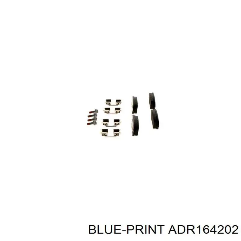 Задні гальмівні колодки ADR164202 Blue Print