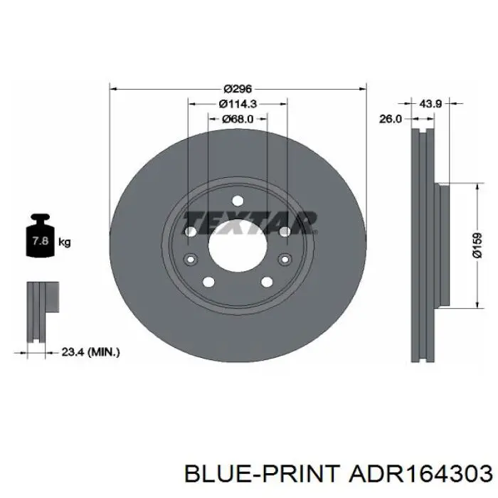 Диск переднього гальма Fremax BD4668 ціна, від 51.80 USD
