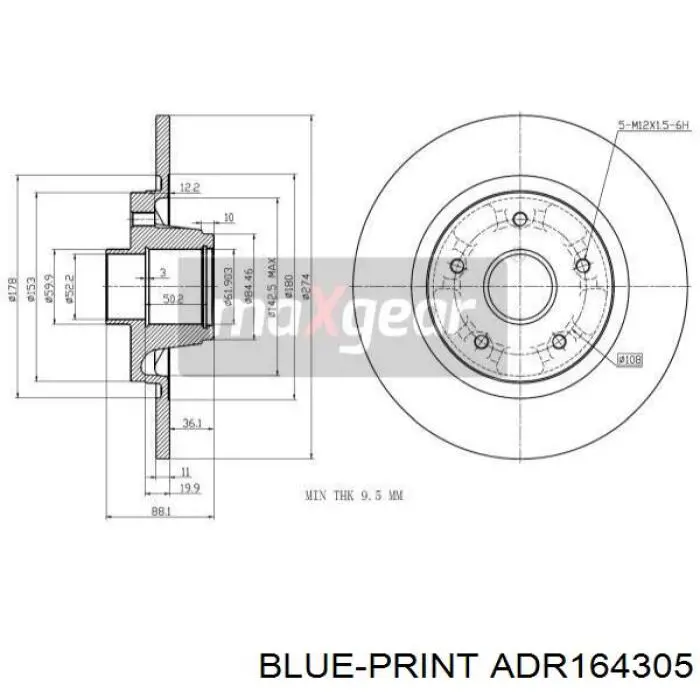 0986479F30 Bosch Дискові гальма
