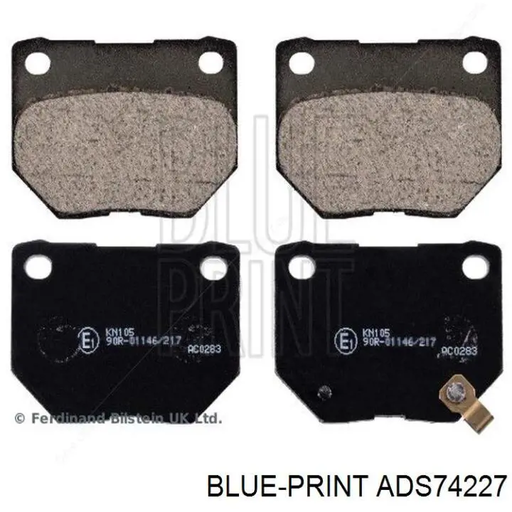 Колодки гальмові задні, дискові ADS74227 Blue Print