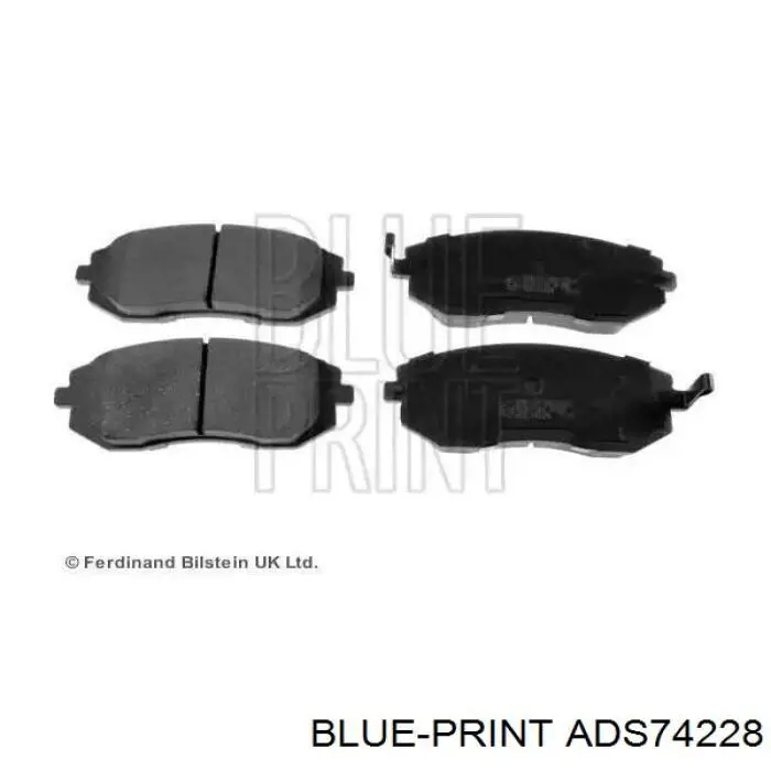 ADS74228 Blue Print колодки гальмівні передні, дискові