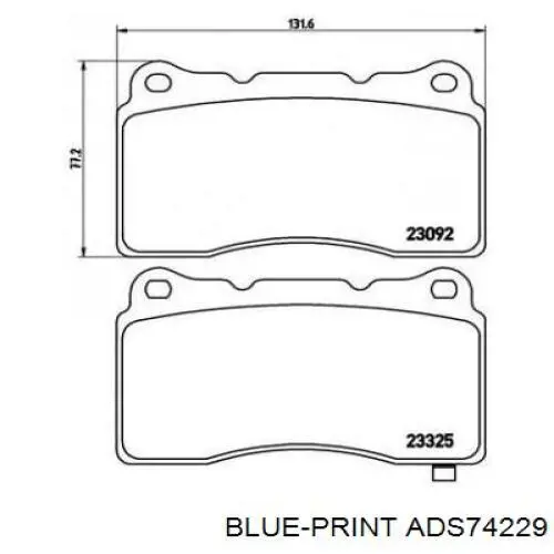 Передні тормозні колодки DP41210R EBC Brakes