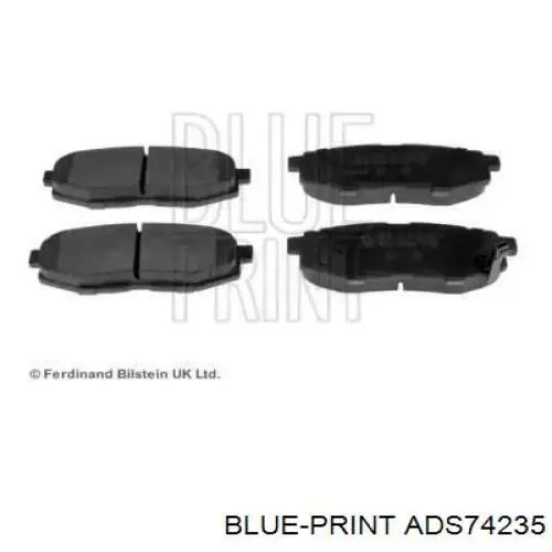 ADS74235 Blue Print колодки гальмові задні, дискові