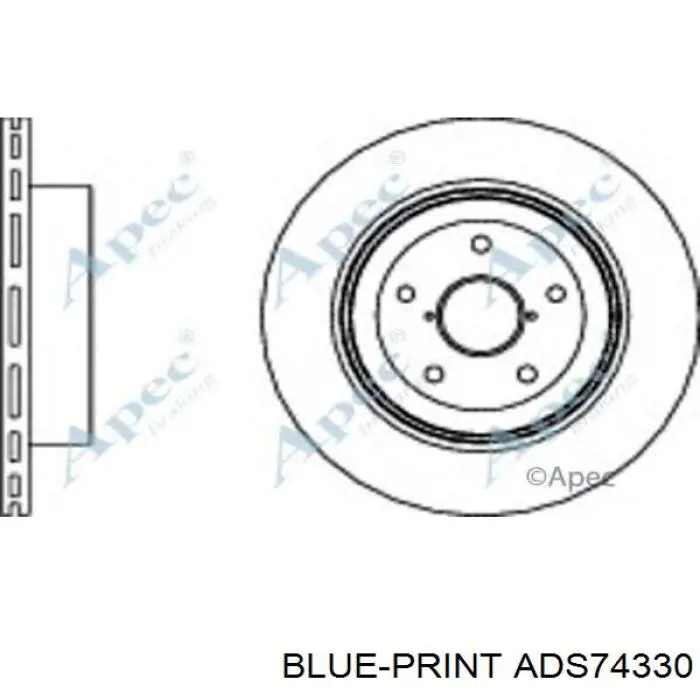Купити 12647023SR Stoptech Диск заднього гальма