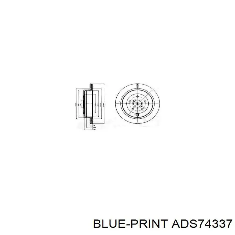 Гальмівні диски ADS74337 Blue Print