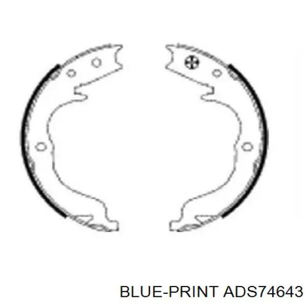 Купити ADS74643 Blue Print Трос ручного гальма задній, правий