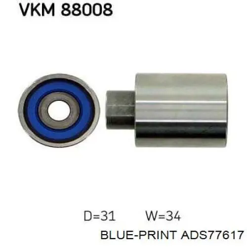 Ролик ременя ГРМ, паразитний Blue Print ADS77617 ціна, від 17.64 USD