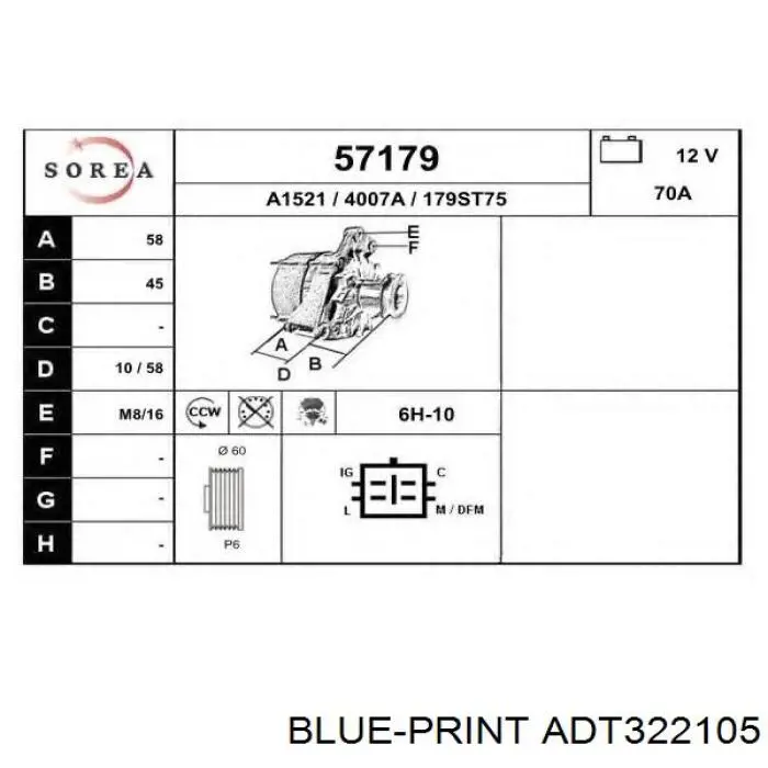 Елемент повітряного фільтра Interparts IPA1022 ціна, від 10.90 USD