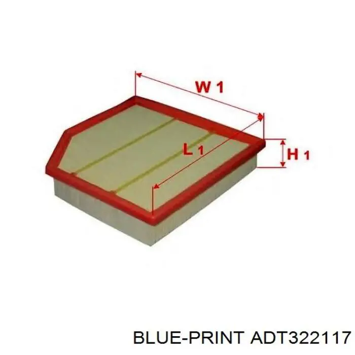 Купити ADT322117 Blue Print Автомобільний фільтр повітря