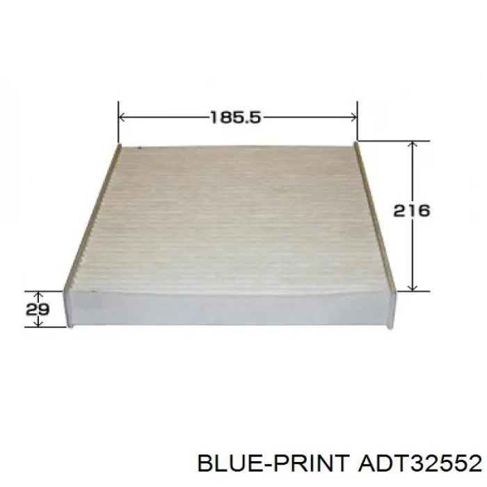 Купити ADT32552 Blue Print Фільтр салону вугільний