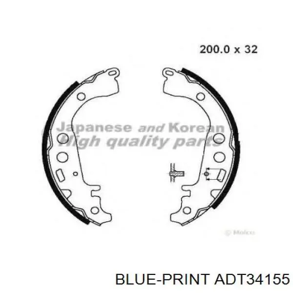 Колодки гальмові задні, барабанні ADT34155 Blue Print