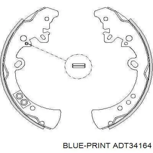 Колодки гальмові задні, барабанні ADT34164 Blue Print