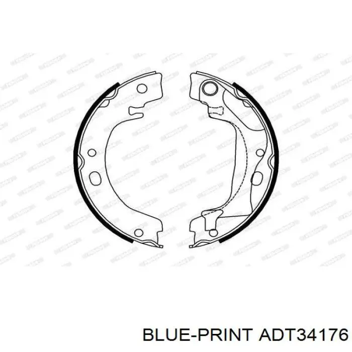 ADT34176 Blue Print колодки гальмові задні, барабанні