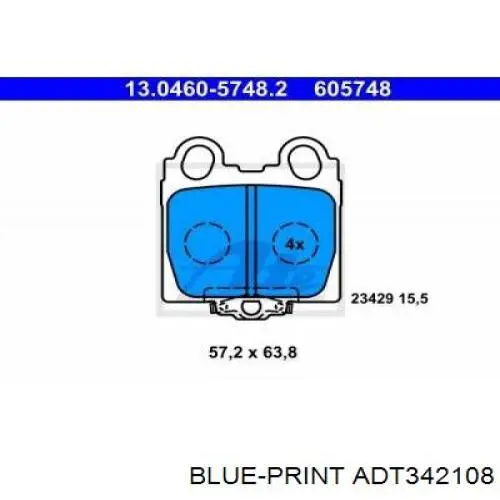 Задні гальмівні колодки 446630120 Toyota