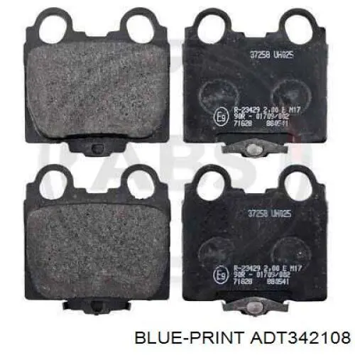 ADT342108 Blue Print колодки гальмові задні, дискові