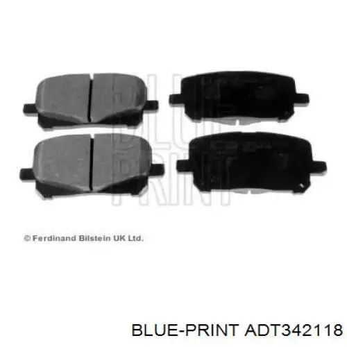 ADT342118 Blue Print колодки гальмівні передні, дискові