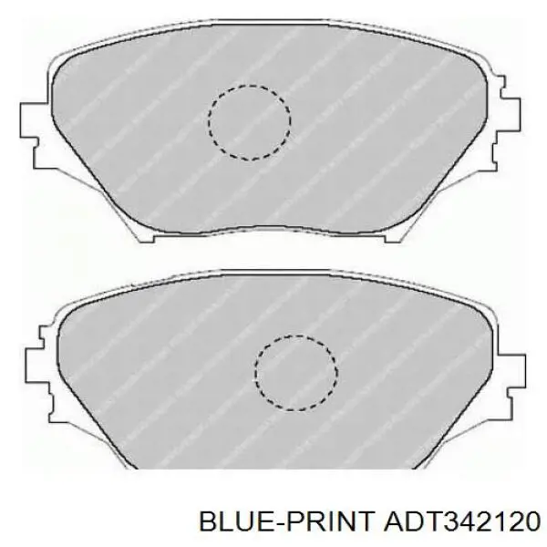 Купити ADT342120 Blue Print Колодки гальмівні передні, дискові