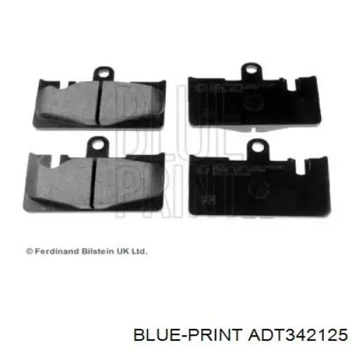 ADT342125 Blue Print колодки гальмові задні, дискові