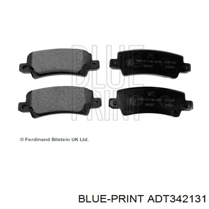ADT342131 Blue Print колодки гальмові задні, дискові