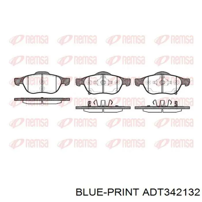 Передні тормозні колодки B110958 Denckermann