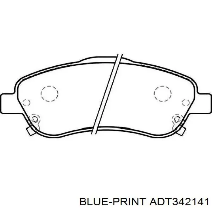 Гальмівні колодки Blue Print ADT342141 ціна, від 26.58 USD