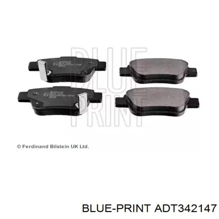 ADT342147 Blue Print колодки гальмові задні, дискові