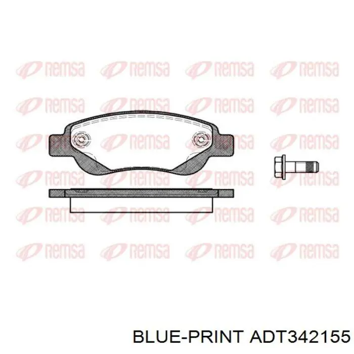 Гальмівні колодки Blue Print ADT342155 ціна, від 23.59 USD