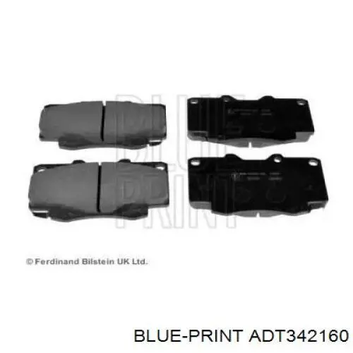 Передні тормозні колодки ADT342160 Blue Print