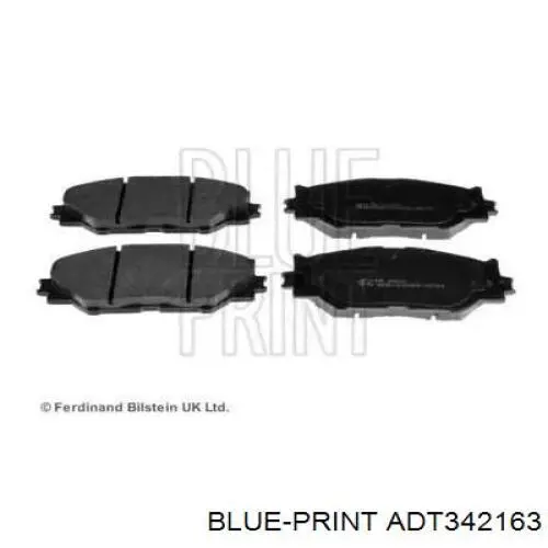ADT342163 Blue Print колодки гальмівні передні, дискові