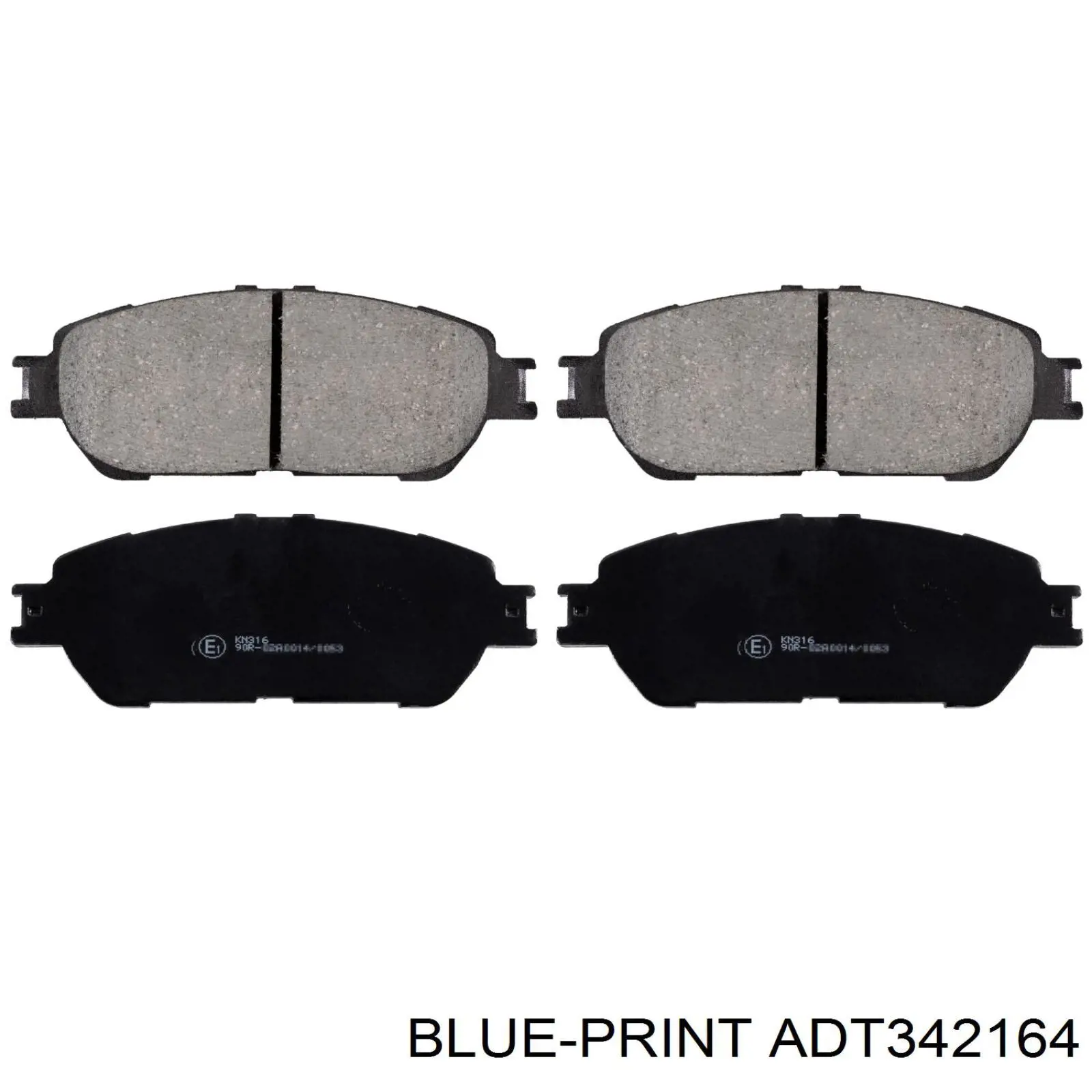 ADT342164 Blue Print колодки гальмівні передні, дискові