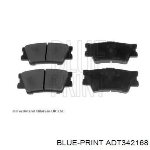 Задні гальмівні колодки ADT342168 Blue Print