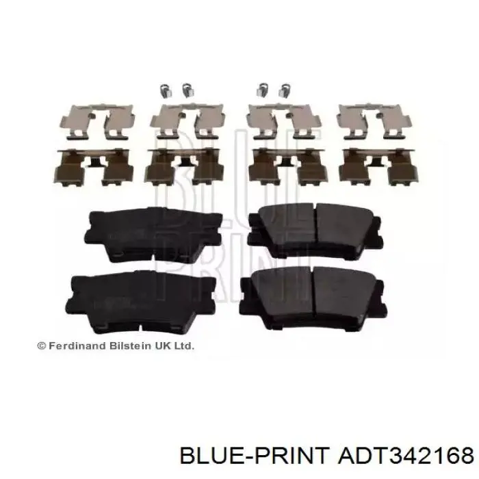 ADT342168 Blue Print колодки гальмові задні, дискові